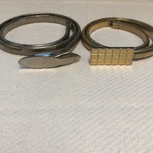 Vintage Gold and Silver belts